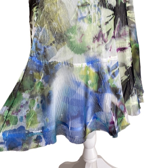 Komarov Sleeveless Crinkle Cut A-Line  Dress Size Medium - Picture 9 of 14